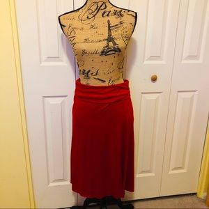 Red knit dress/skirt/swim cover up